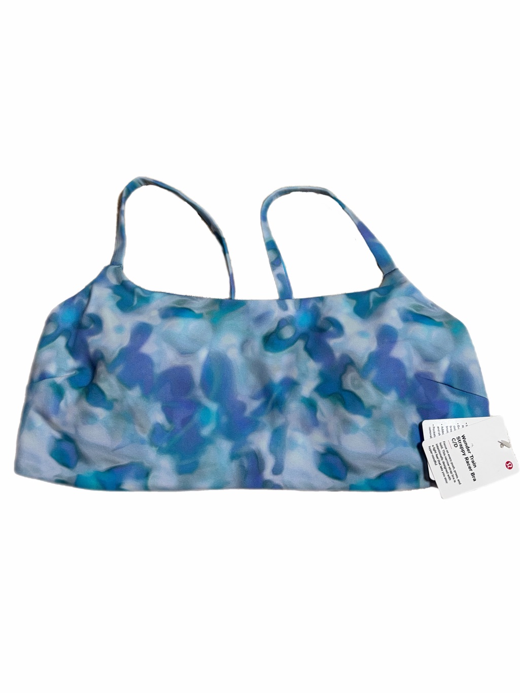 Nwt Lululemon Wunder Train Strappy Racer Bra *C/D (Floral Blueberry Multi) 10